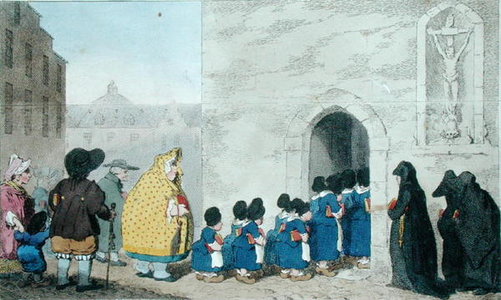 Flemish Characters, published by G. Gillray in 1793 (hand-coloured etching)