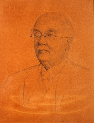 H.L. Henderson (graphite on terracotta paper)
