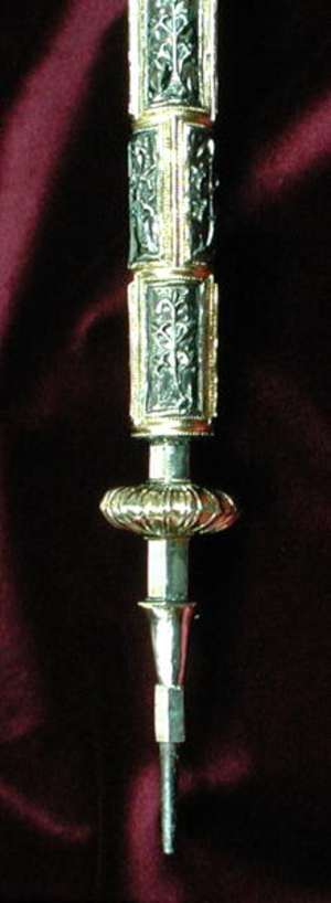 Shaft of the crozier of William of Wykeham (c.1320-1404) (silver gilt) (detail) (see 205100-32)
