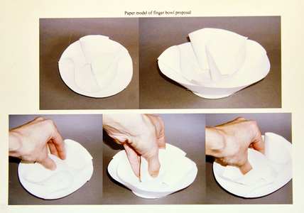 Model for finger bowl, 2006 (paper)