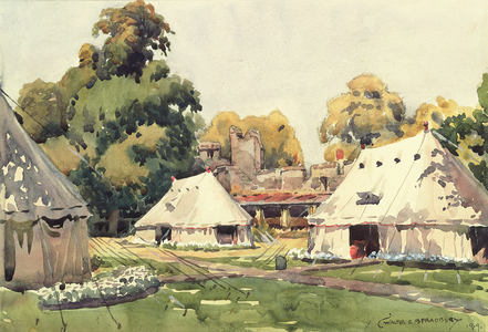 New College Gardens, 1919 (w/c on paper)