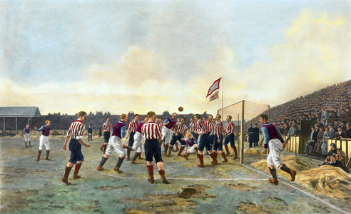 Aston Villa v Sunderland, 1893 (colour litho)
