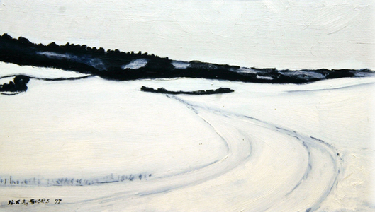 Car tracks (Kent), 1997 (oil on canvas)