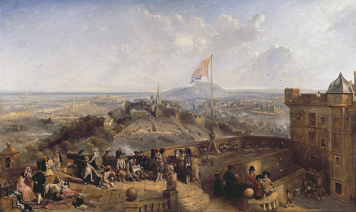 Edinburgh Old and New (oil on panel)