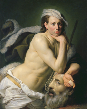 Self Portrait as David with the Head of Goliath, 1756 (oil on canvas)