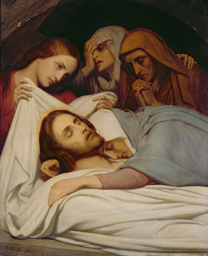 Christ and the Maries (The Entombment) 1854 (oil on panel)