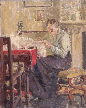 The Seamstress (oil on canvas)