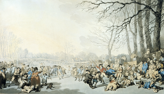 Skaters on the Serpentine, 1784 (watercolour, ink & pencil on paper)