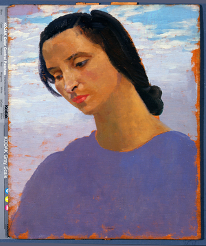 Head of Dorelia McNeil (1881-1969) (oil on plywood)