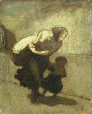The Heavy Burden (oil on panel)