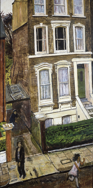 Street Scene (oil on canvas)