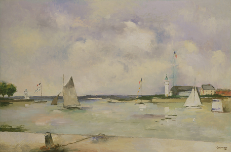 Entrance to the Port of Honfleur (panel)