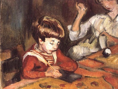 Little Boy Doing his Homework, 1913