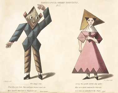 Pl.2 from 'Mathematical Merry Thoughts', engraved by F.C. Hunt, c.1820-30 (coloured engraving)