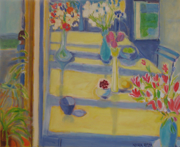 Table/ Terrasse with Figure, 2008 (oil on canvas)