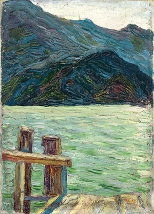 Kochelsee over the bay, 1902 (oil on canvas)