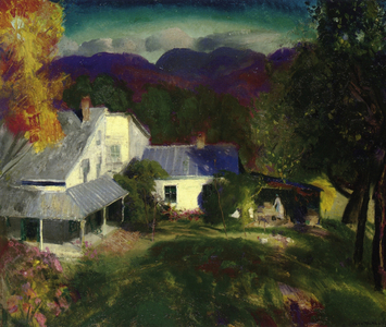 A Mountain Farm, 1920 (oil on canvas)