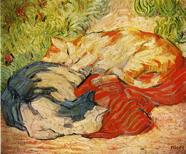 Cats, 1909-10 (oil on canvas)