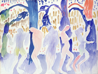 Five Nudes, c.1904-05 (w/c on paper)