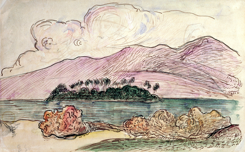 Tahitian Landscape (w/c on paper)