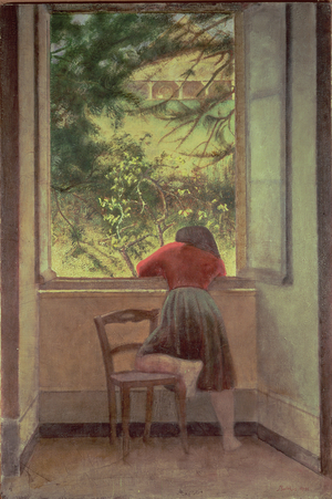 Young Girl at the Window, 1955 (oil on canvas)