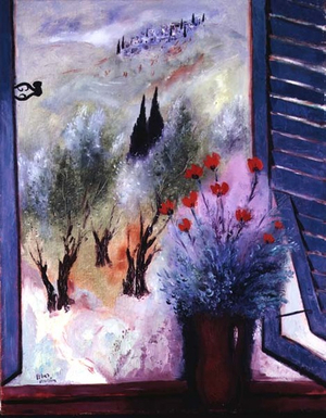 Landscape near Safed, c.1960 (oil on canvas)