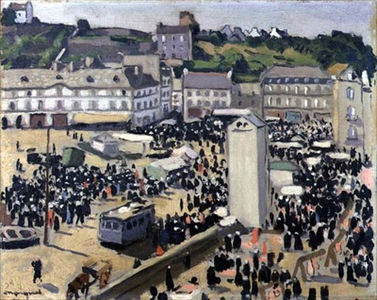 Audierne, 1928 (oil on canvas)