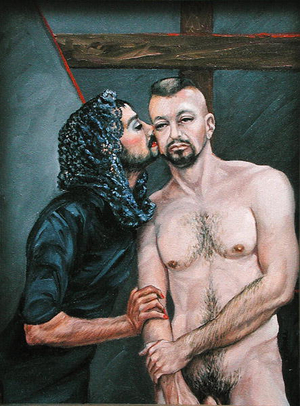 Study for Veronica's kiss (oil on canvas)