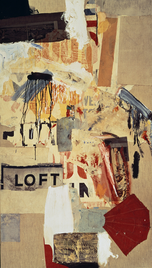 Double Feature, 1959 (mixed media on canvas)