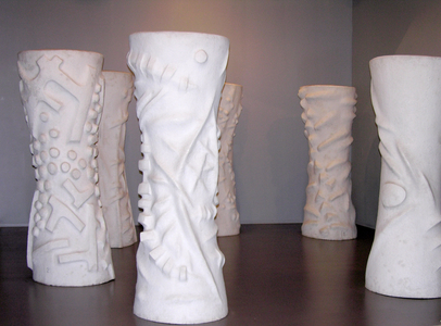 7 Columns to Mallarme, 1969-71 (painted resin)