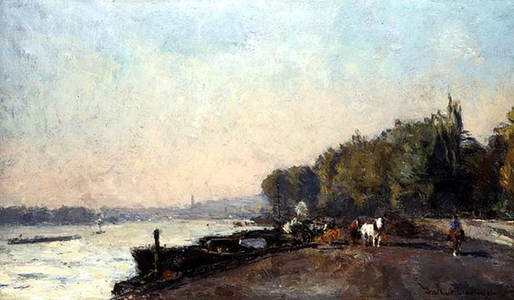 Suresnes in Autumn (oil on canvas)