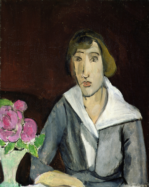 Woman with Roses (oil on canvas)