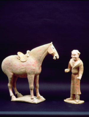Horse and a Servant, Chinese, Tang dynasty (618-906) (terracotta)