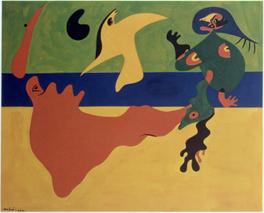 Sea and bird, 1934 (gouache on paper)