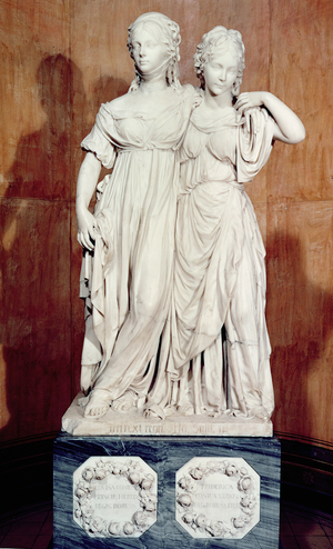 Double statue of the Princesses Louise (1776-1810) and Frederica (1778-1841) of Prussia, 1795 (marble)