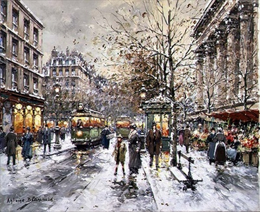 Rue de la Madeleine, Paris (oil on canvas)