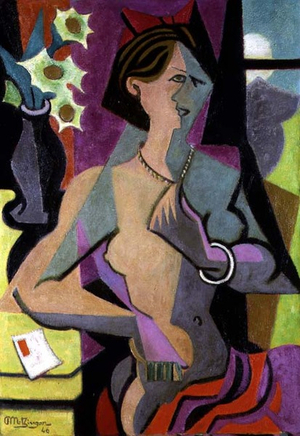 Seated Female Nude, 1946 (oil on canvas)