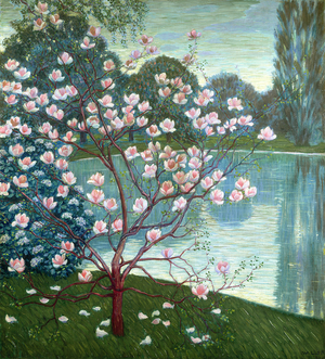 Magnolia (oil on canvas)