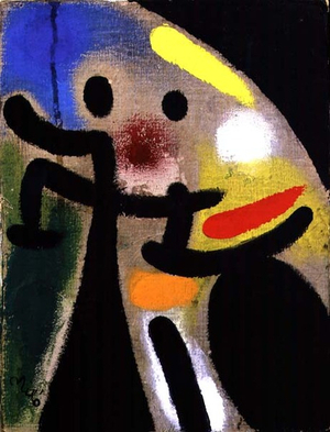 Figures in the Night, 1960 (gouache & ink on paper)