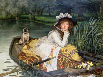 Young Woman in a Boat, or Reflections, c.1870 (oil on canvas)