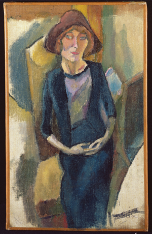 Hermine David in Blue, 1916 (oil on canvas)