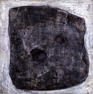 Rock, 1959 (oil & collage on paper)