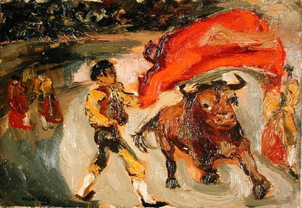 The Bullfight (oil on canvas)