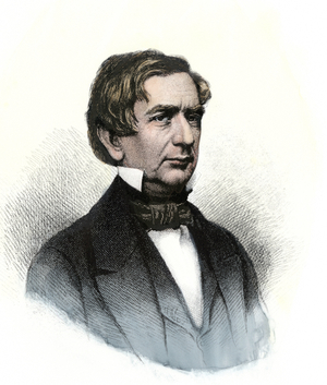 Portrait of William Henry Seward, Sr. (1801-1872) Secretary of State to Abraham Lincoln. Colour engraving of the 19th century.