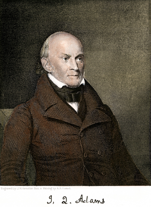 Portrait of American President John Quincy Adams (1767-1848).