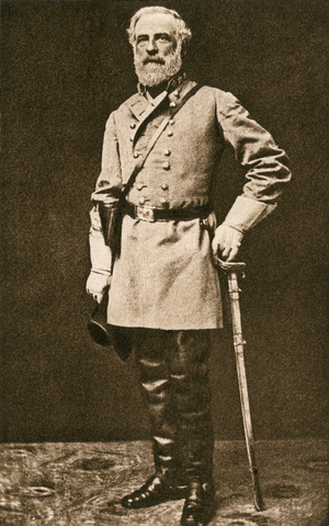 The Secession War or American Civil War (1861 - 1865): Portrait of Robert Edward Lee (1807-1870), General of Confederates in 1862 or 1863