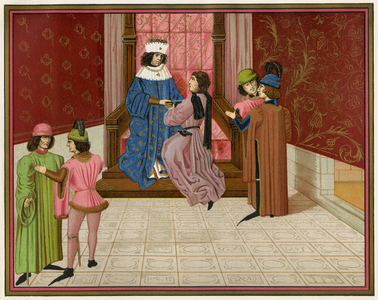 King Edward IV (1442-1483) and his brother Richard, Duke of Gloucester (later Richard III) (1452-1485) - King Edward IV and his brother Richard, Duke of Gloucester, later King Richard III, 1400s. Printed color lithograph