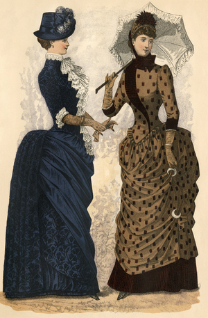 Godey's ladies' fashions, 1880s.