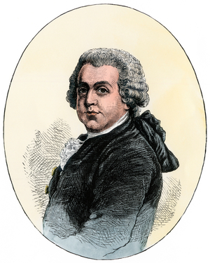 Portrait of John Adams (1735-1826) American politician, considered one of the founding fathers of the United States and president of the United States - Colorisee engraving 19th century - John Adams portrait in an oval - Hand-colored woodcut of a 19th-century illustration
