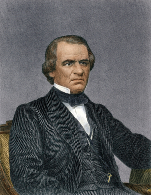 Portrait of the President of the United States Andrew Johnson (1808-1875).